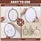 10 Pcs Large Embroidery Hoop Frame, Decorative Imitated Wood Embroidery Hoops, Circle Oval Octagonal Cross Stitch Hoop, Display Frame for Art Craft DIY Sewing Hanging Ornaments Decor